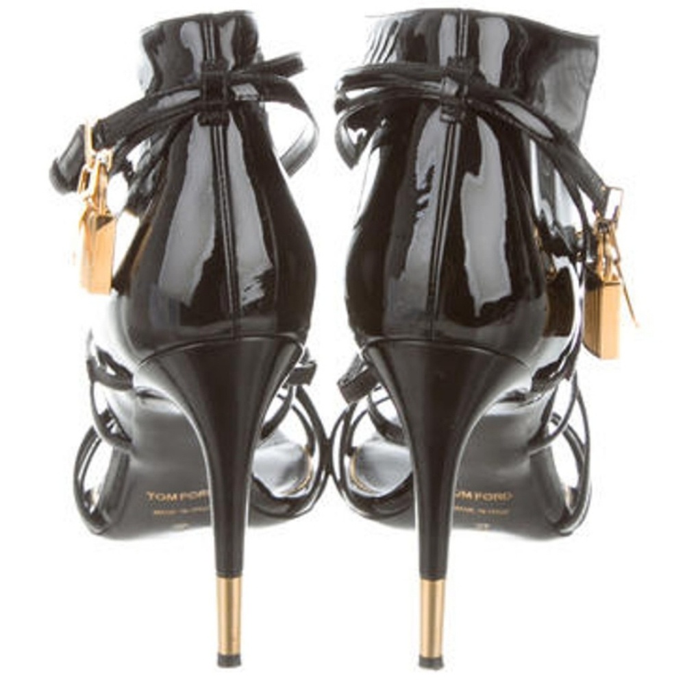 Tom Ford Patent Padlock Sandals - Picture 3 of 5